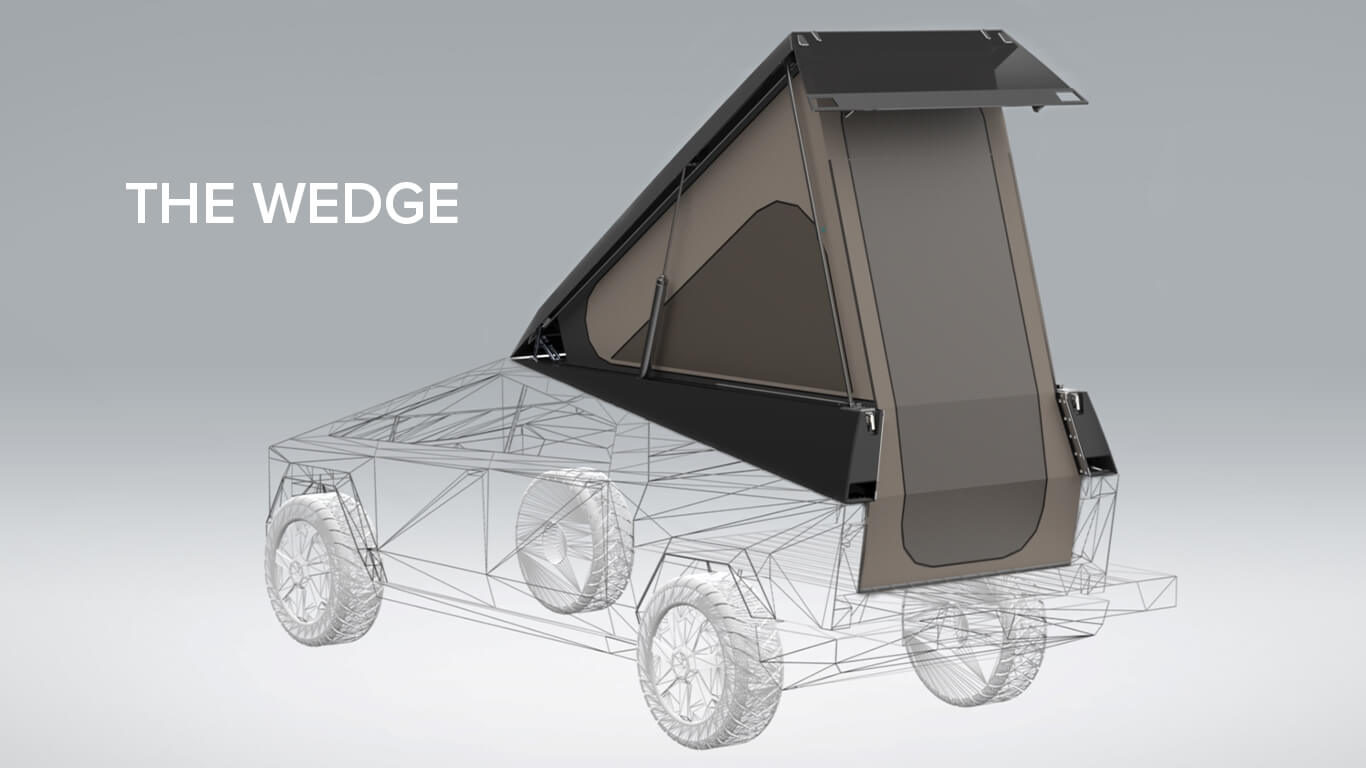 Wedge Camper on Tesla Cybertruck