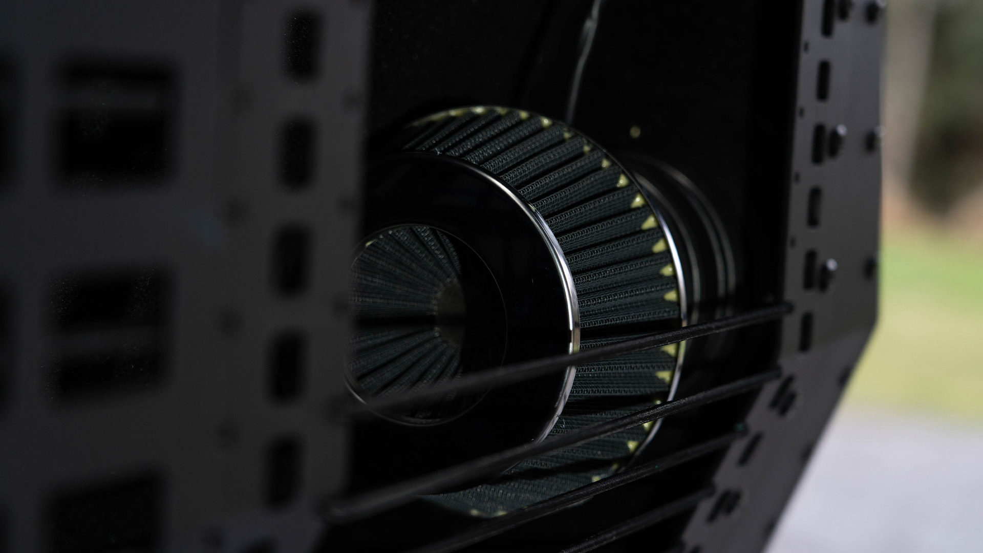 Vent fans installed to create positive pressure for keeping out dust and ventilation for pets